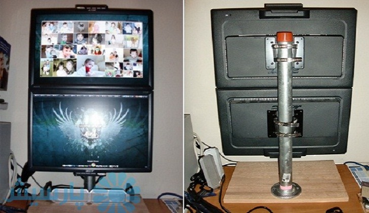 DIY Dual Monitor Stand