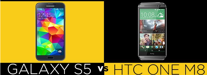 رقابت سامسونگ و HTC: مقایسه گوشی اس۵ و وان ام۸