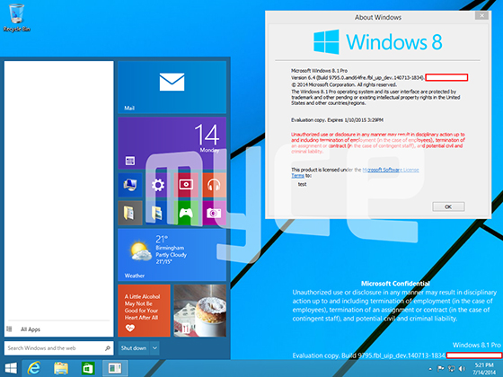 windows 9 mini start menu