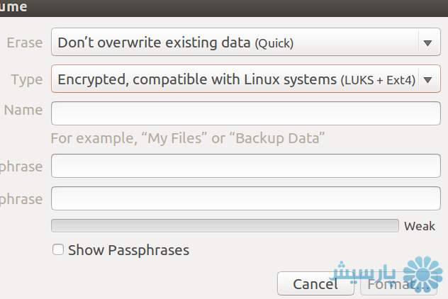 ubuntu format encrypt
